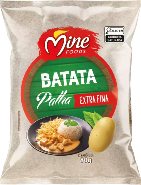 Batata Palha Extra Fina - 80g | Caixa com 24 unidades