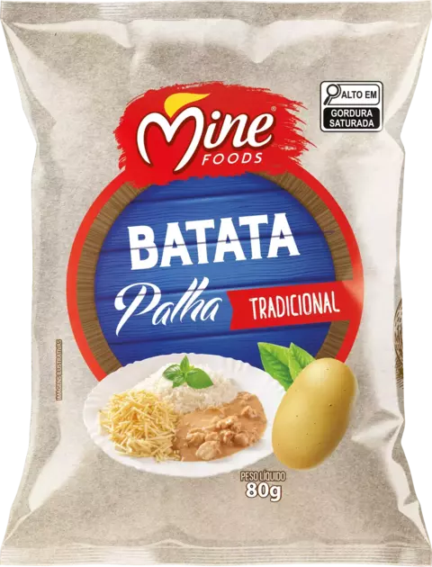 Batata Palha Tradicional - 80g | Caixa com 24 unidades
