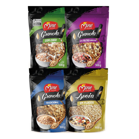 Caixa Fitness Granola + Aveia | Caixa com 9 unidades de granola + 3 unidades aveia