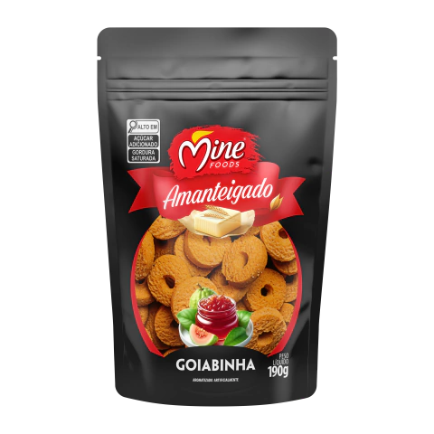 Biscoito Amanteigado Goiabinha 190g | Caixa com 30 unidades
