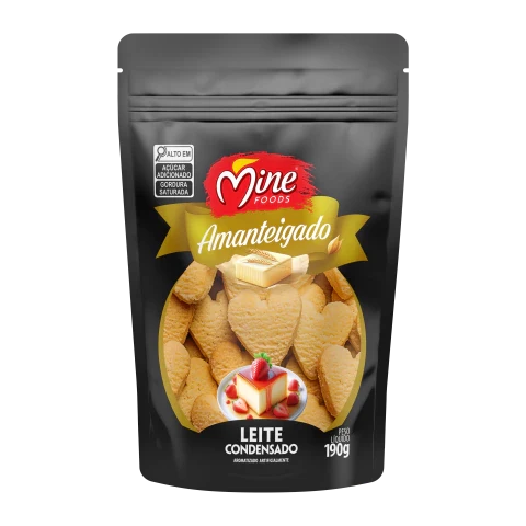 Biscoito Amanteigado Leite Condensado 190g | Caixa com 30 unidades