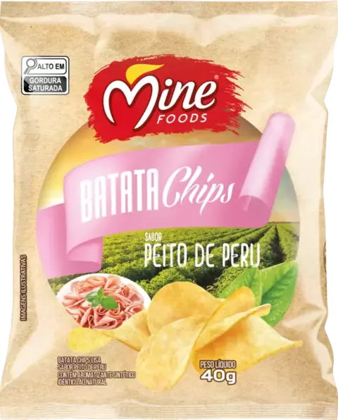 Batata Chips Peito de Peru - 40g | Caixa com 20 unidades