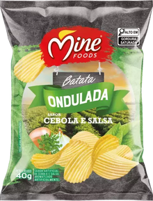 Batata Ondulada Cebola e Salsa - 40g | Caixa com 20 unidades
