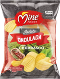 Batata Ondulada Churrasco - 40g | Caixa com 20 unidades