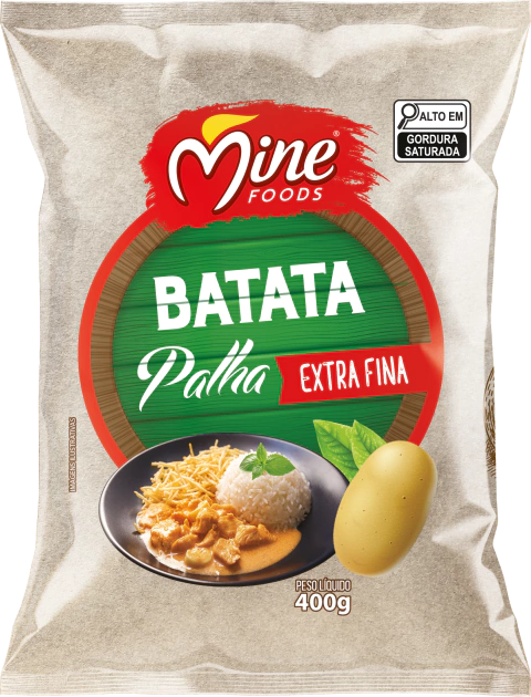 Batata Palha Extra Fina - 400g | Caixa com 15 unidades