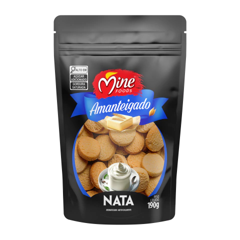 Biscoito Amanteigado Nata 190g | Caixa com 30 unidades