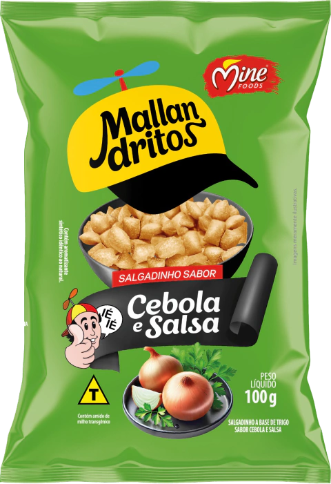 Mallandrito Sabor Cebola & Salsa | Caixa com 40 unidades